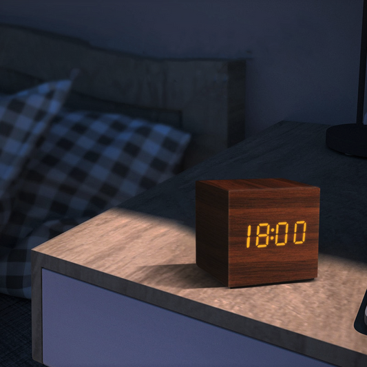 LED Wood Alarm Clock